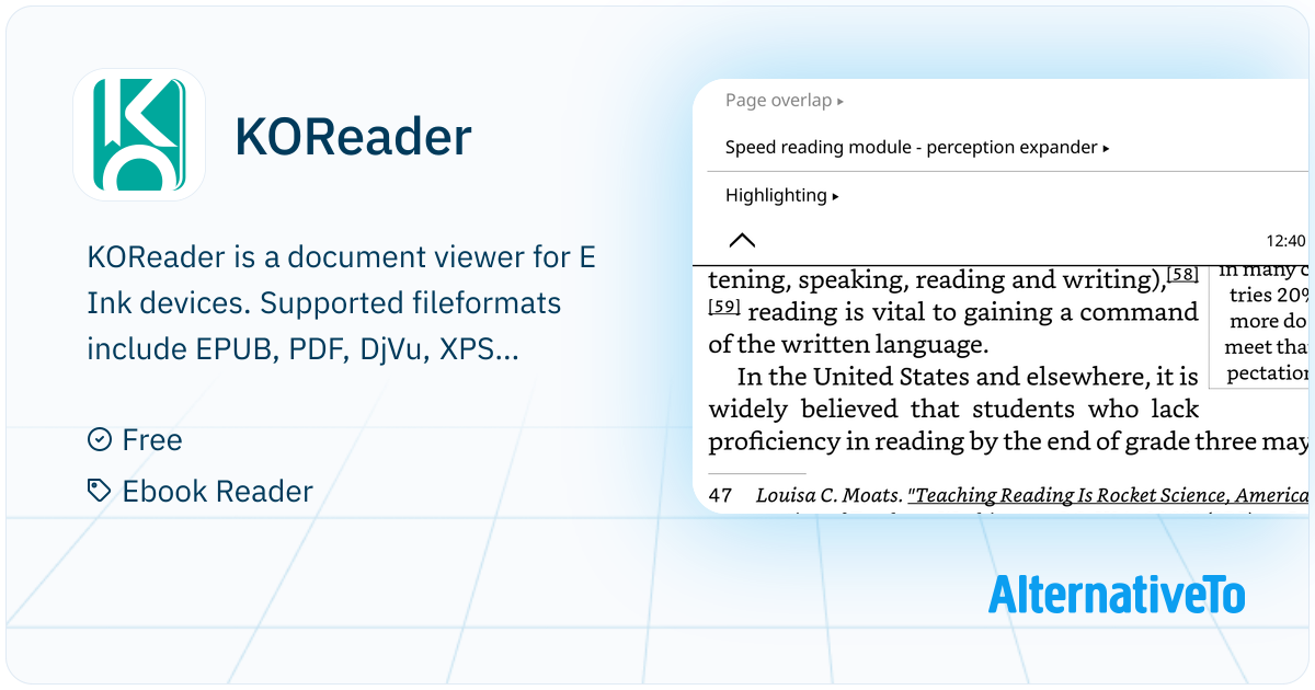 KOReader: An ebook reader application supporting PDF, DjVu, EPUB, FB2 ...