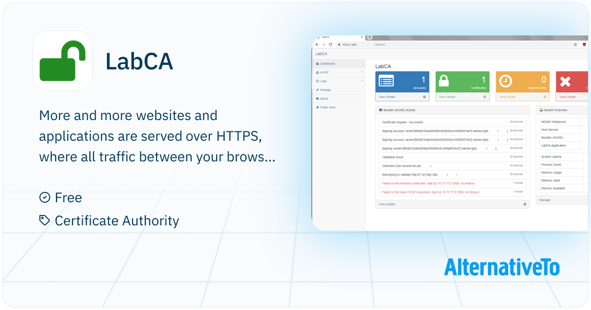 Laca Lab Form LabCA: A private Certificate Authority for internal (lab) use, based on ...