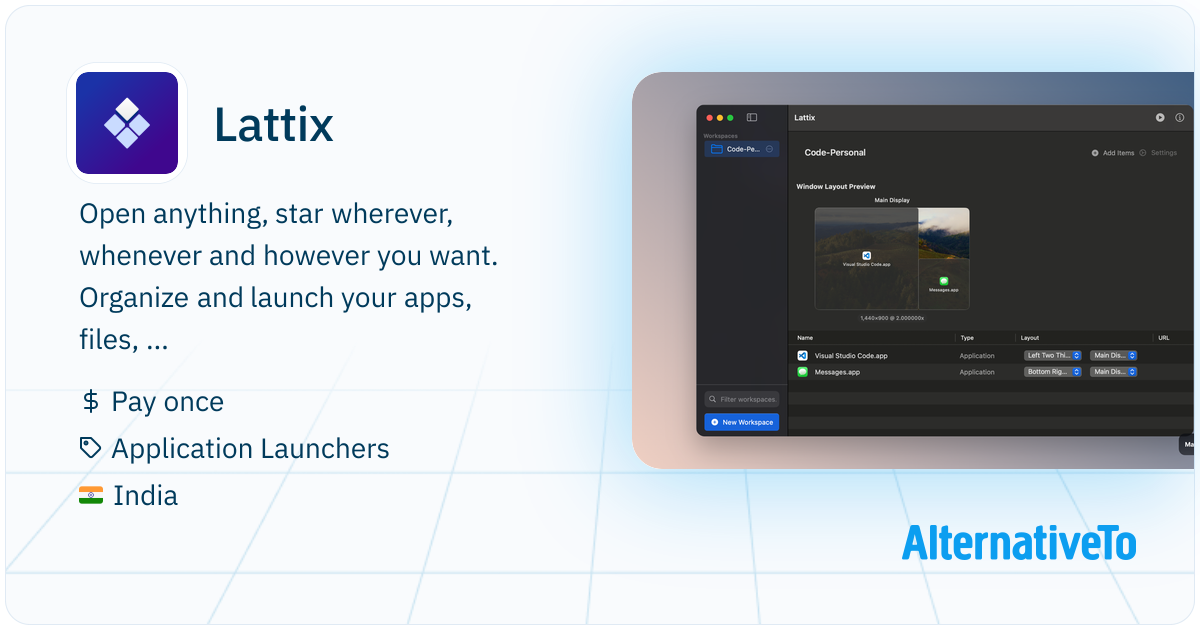 Lattix: Group and launch apps, files, and websites in custom layouts ...