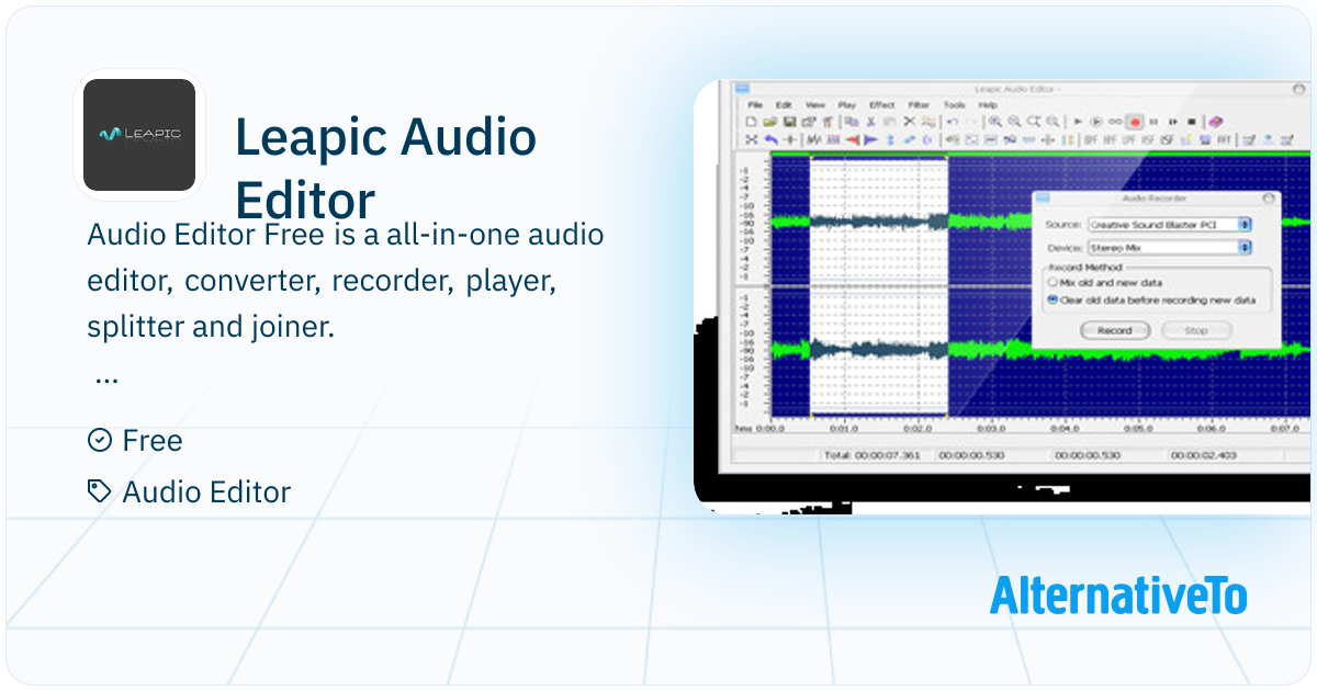 Leapic Audio Editor: All-in-one audio editor, converter, recorder ...