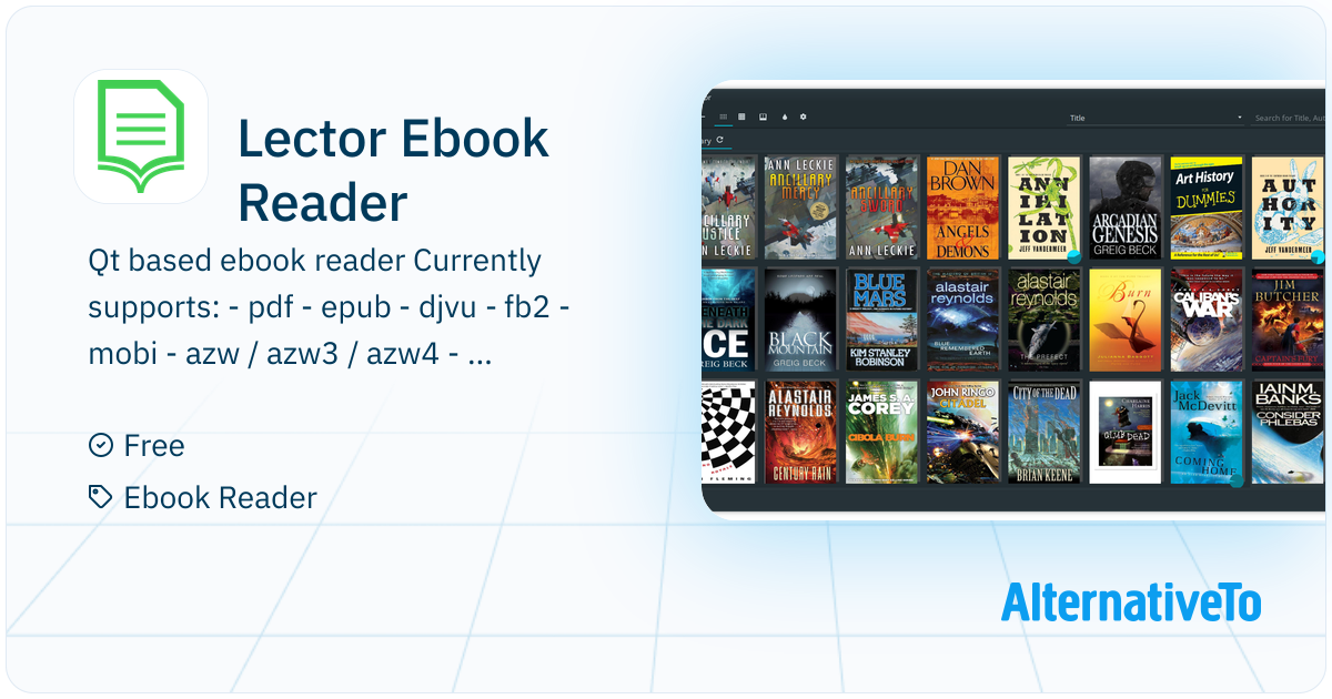 Lector Ebook Reader: A Qt based ebook reader | AlternativeTo