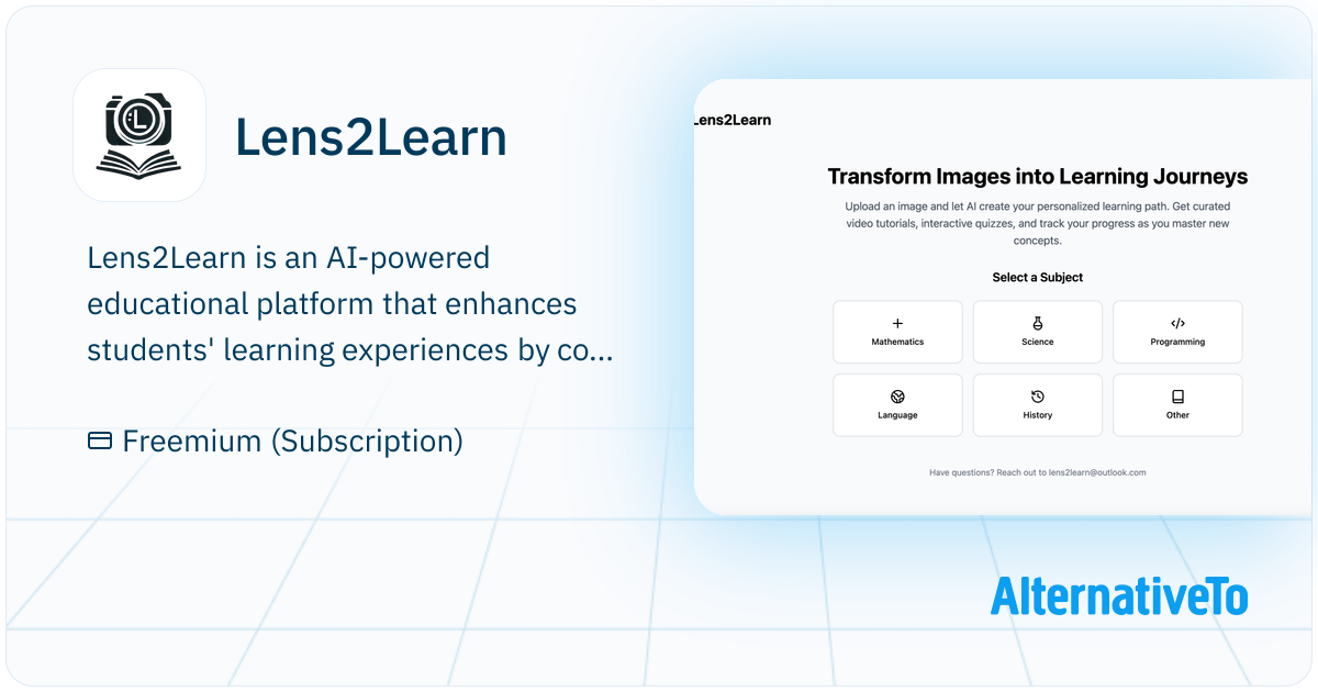 Lens2Learn: AI-powered educational platform that allows students to ...