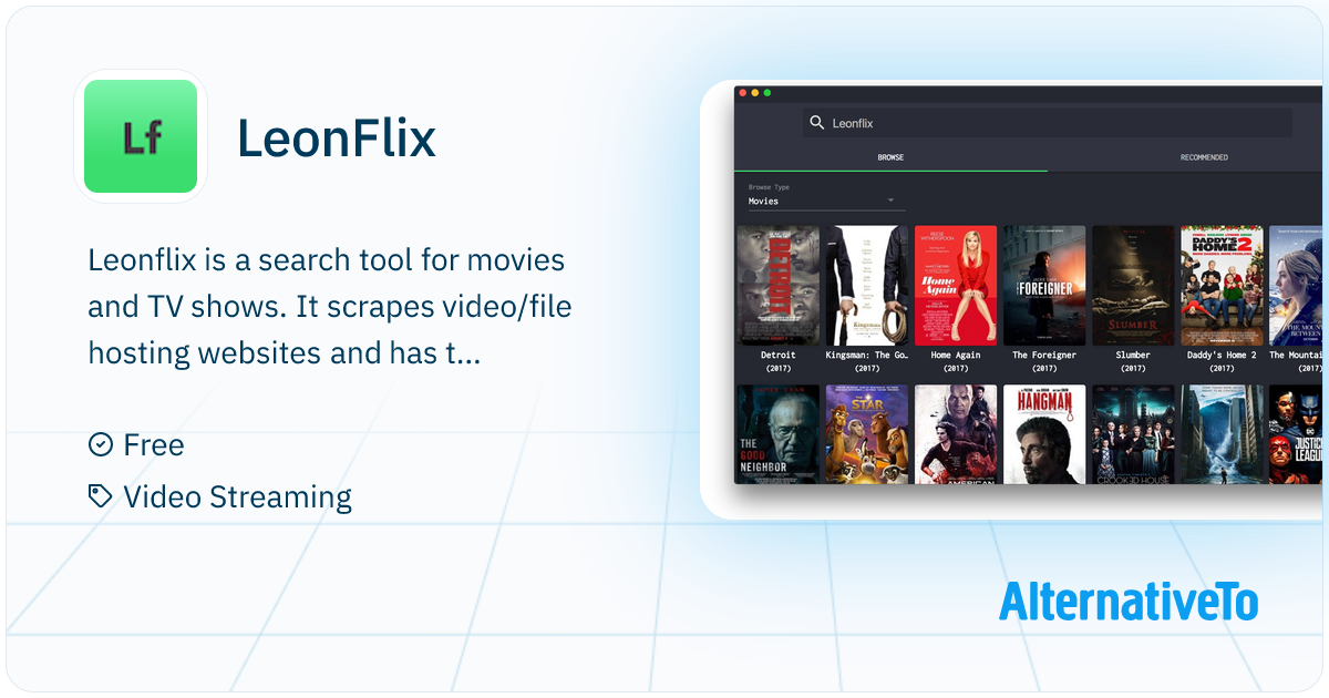 LeonFlix A multiplatform desktop app for watching movies and TV shows