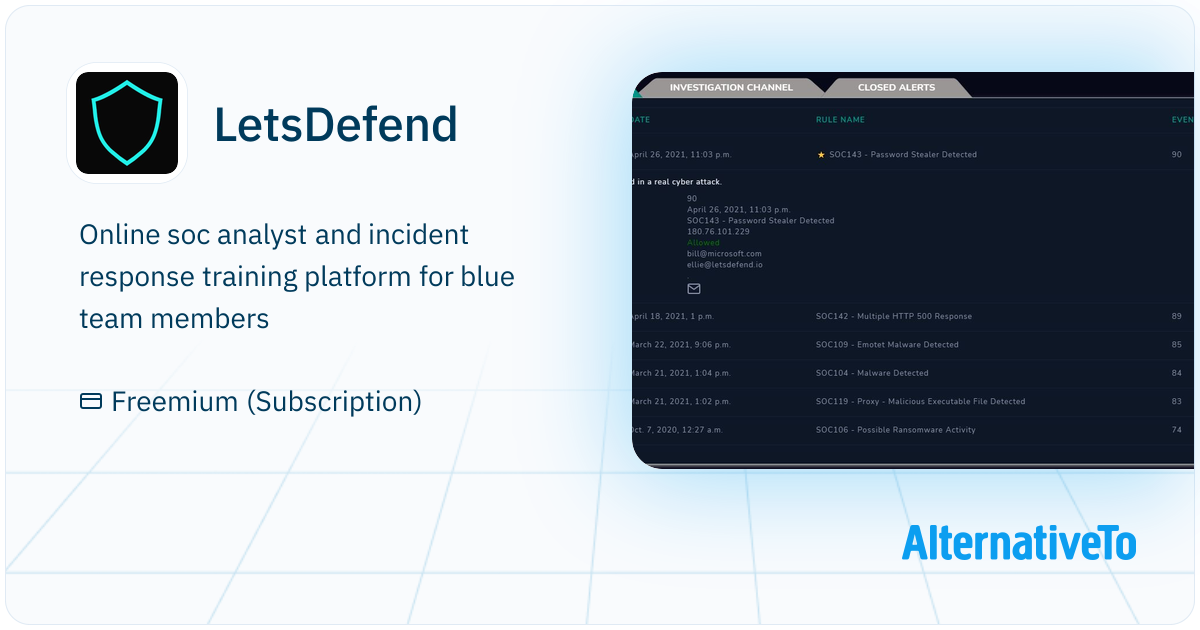 LetsDefend: Online SOC Analyst and Incident Responder Training Platform ...