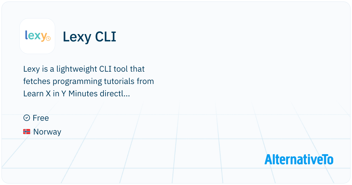 Lexy CLI: Lexy is a lightweight CLI tool that fetches programming ...