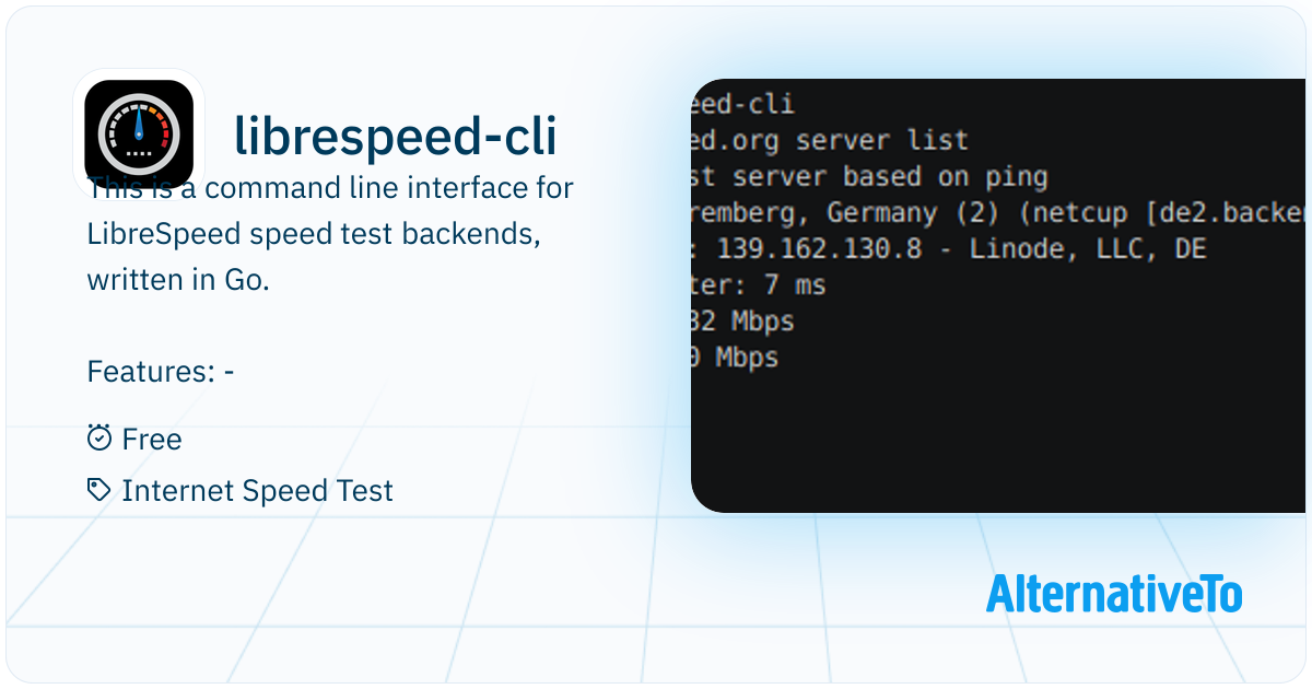 librespeed-cli: Command line client for testing internet speed with ...