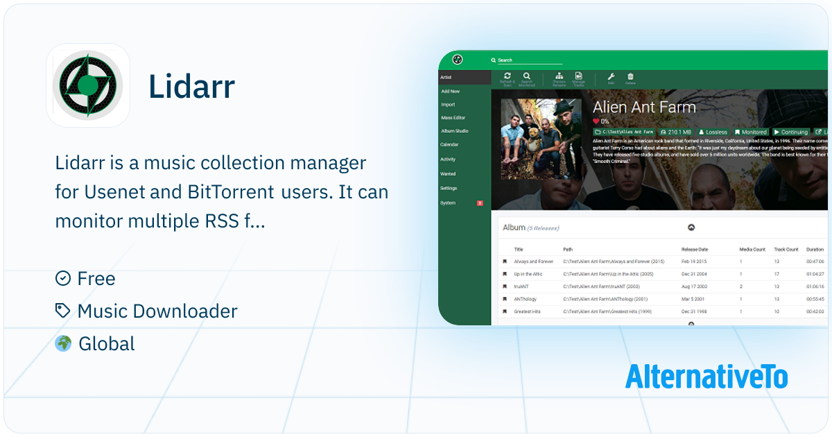 Lidarr: Music collection manager for downloading and organizing music ...