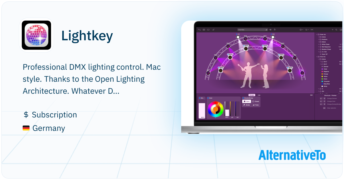 Lightkey: Professional DMX lighting control. Mac style | AlternativeTo
