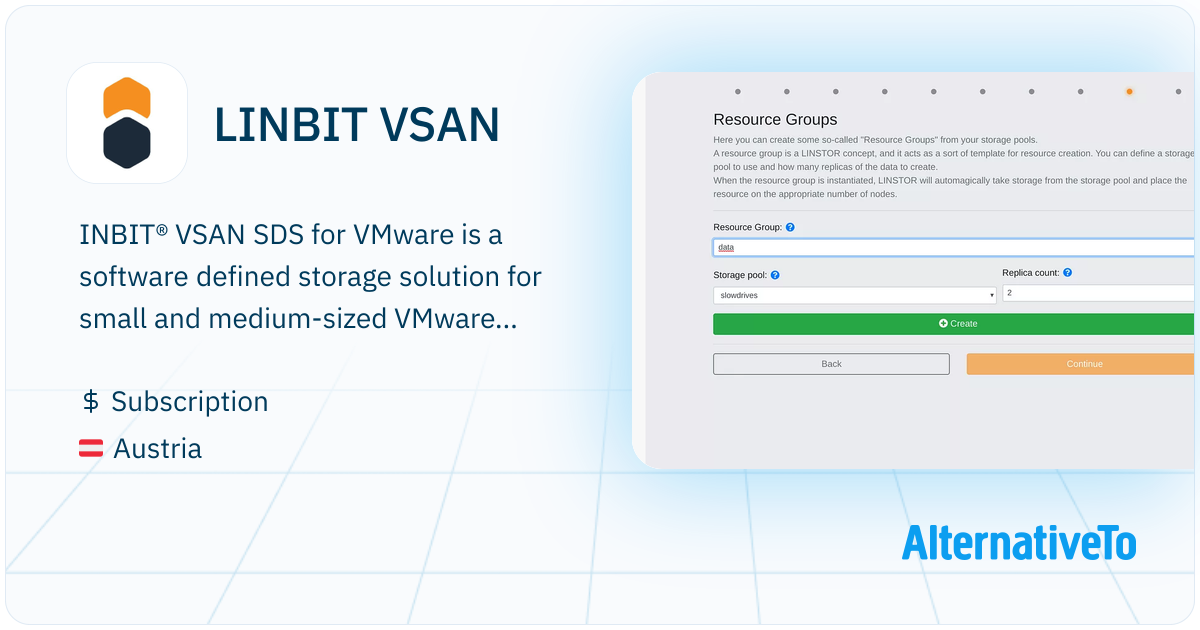 LINBIT VSAN: LINBIT® VSAN SDS for VMware is a software defined storage ...