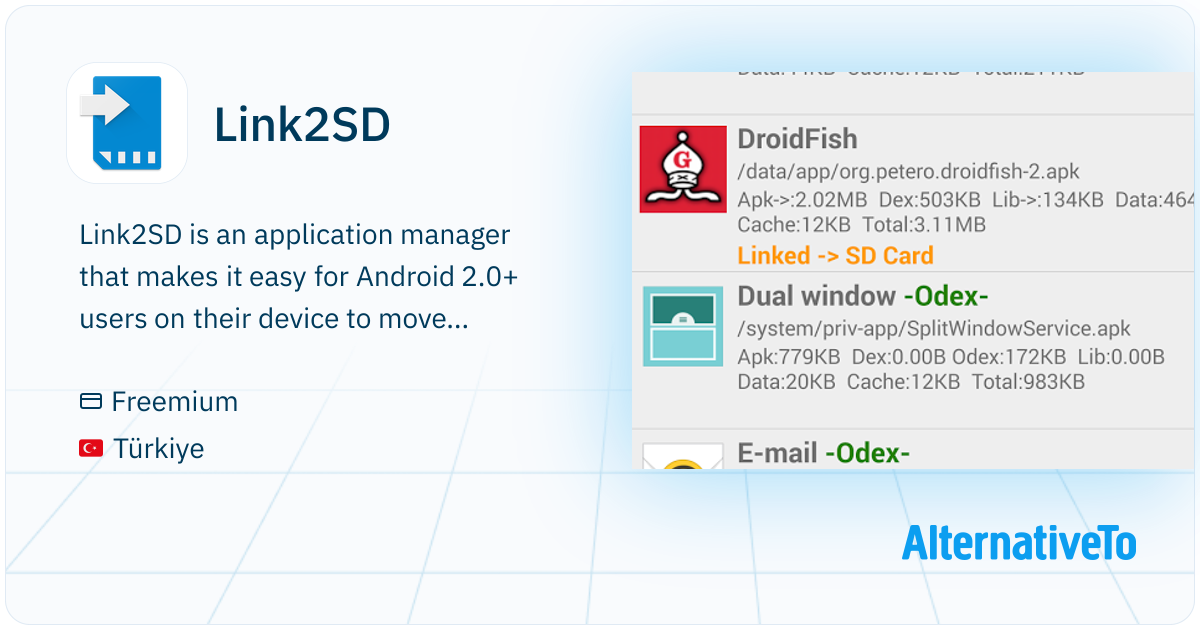 Link2SD Application manager that makes it AlternativeTo