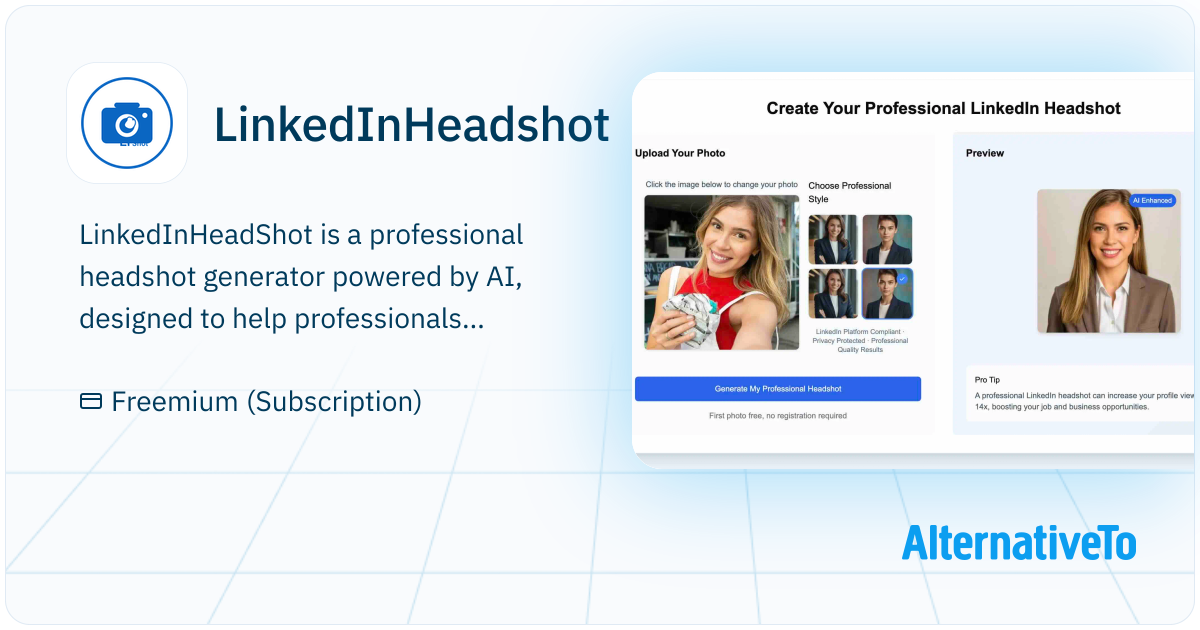 LinkedInHeadshot: A free LinkedIn headshot generator | AlternativeTo