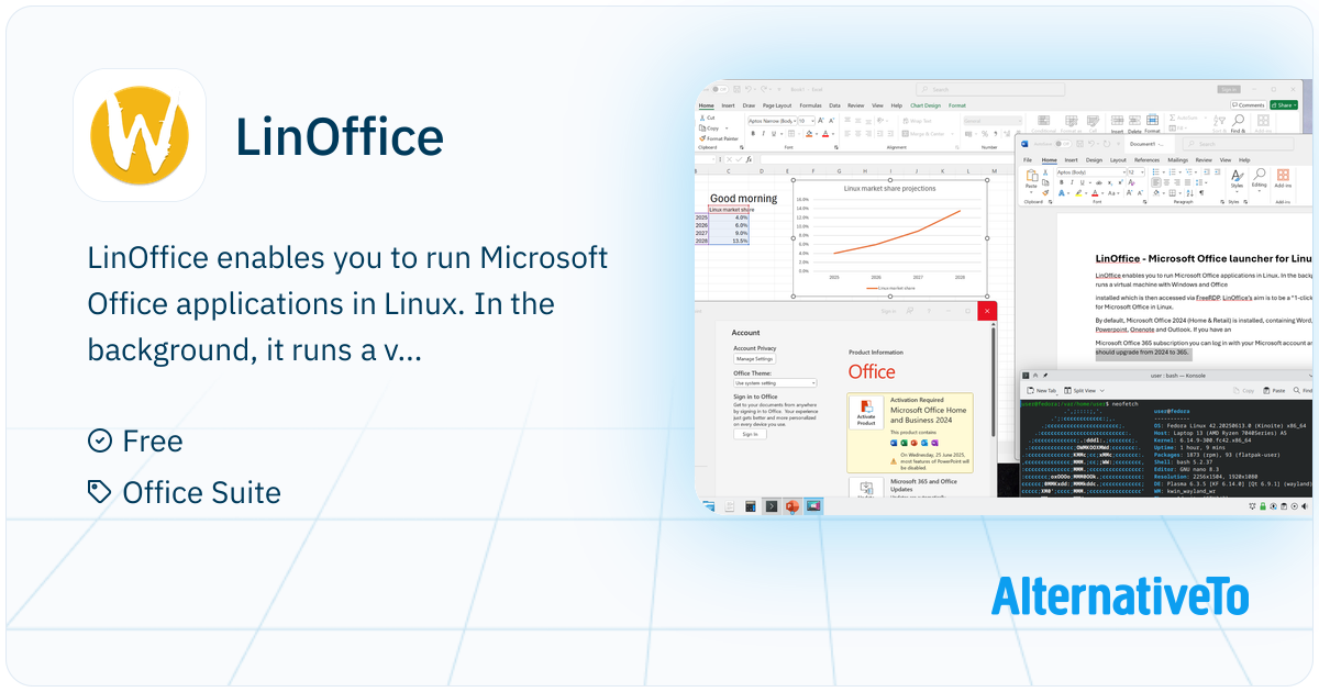 LinOffice: Microsoft Office Launcher for Linux | AlternativeTo