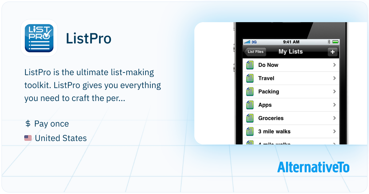 ListPro: The ultimate list-making toolkit | AlternativeTo