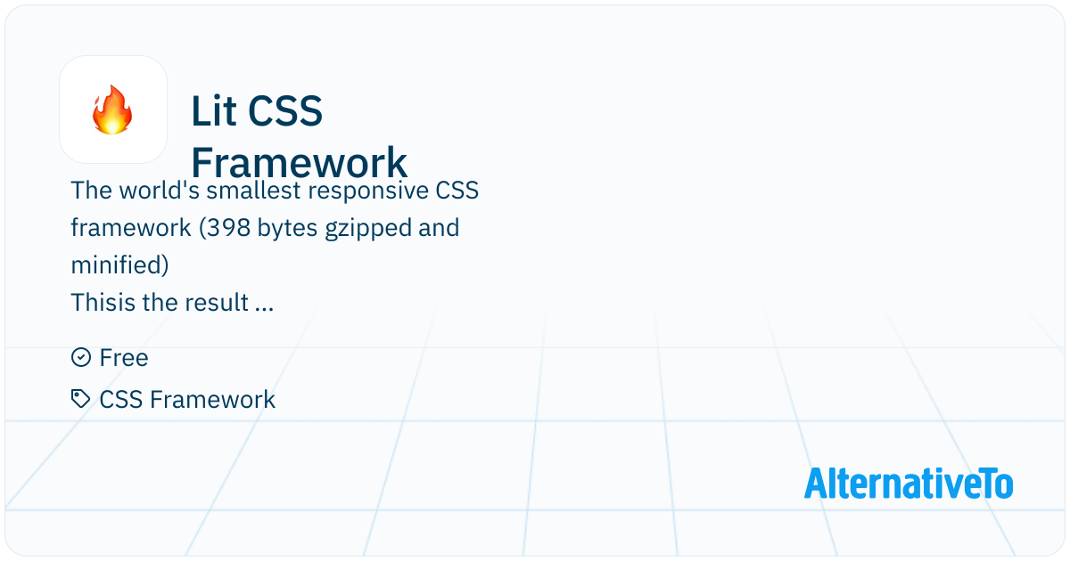 Lit CSS Framework: The world's smallest responsive CSS framework ...