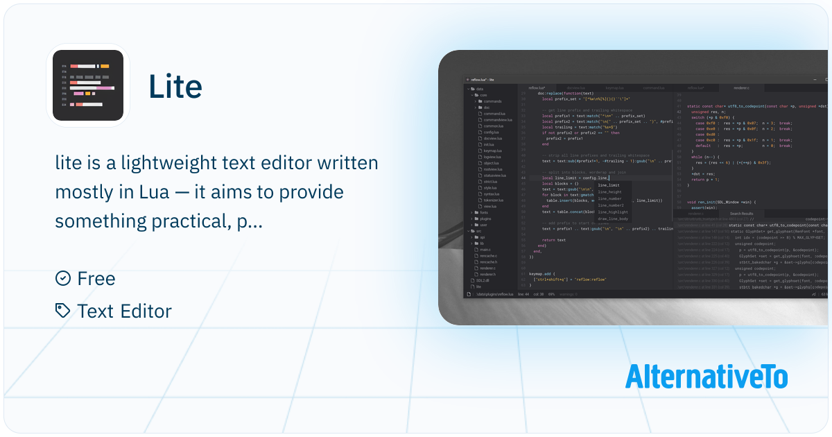 Lite: Lite is a lightweight text editor written mostly | AlternativeTo