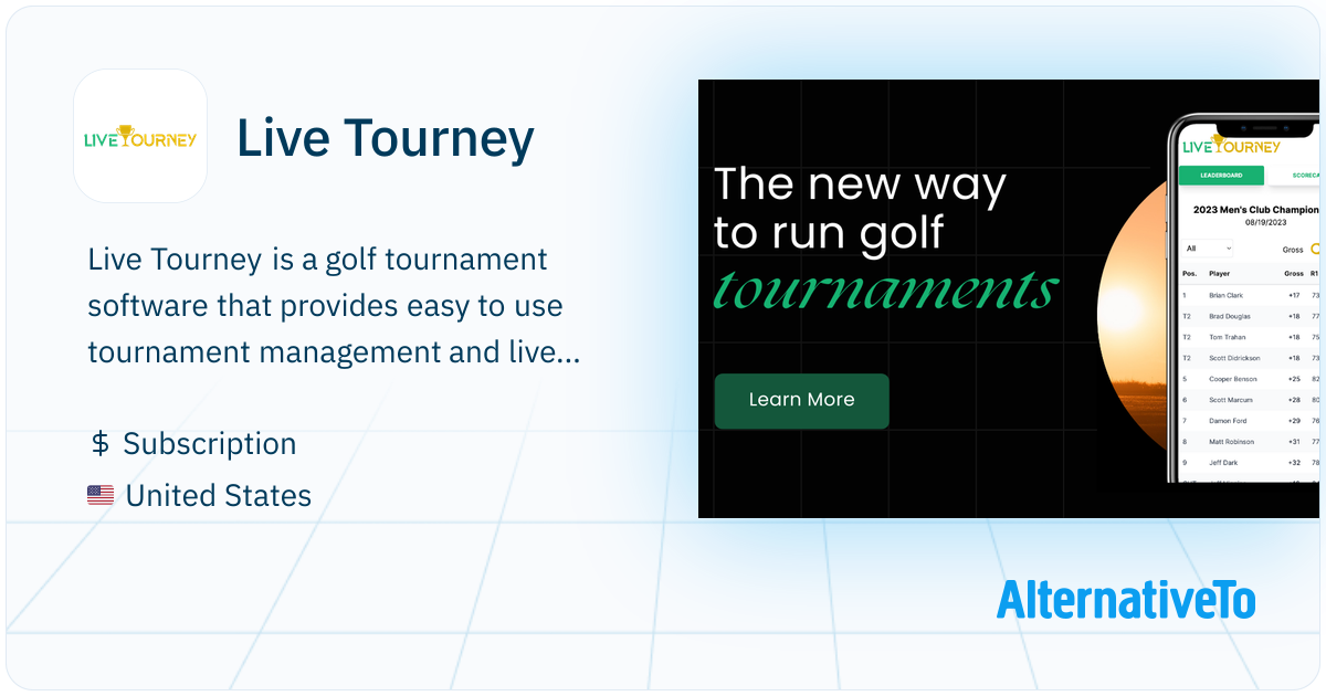 Live Tourney: Golf tournament software that provides easy to use ...