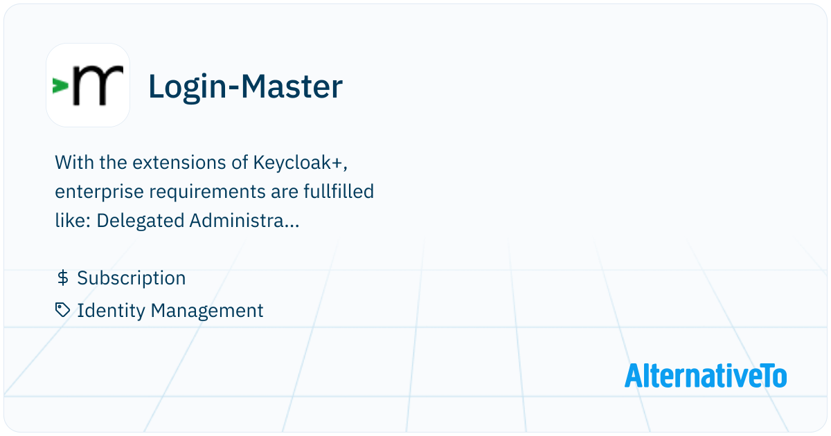 Login-Master: Holistic IAM solution based on Keycloak with its basic ...