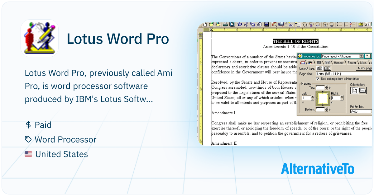 Lotus Word Pro: Previously called Ami Pro, is | AlternativeTo
