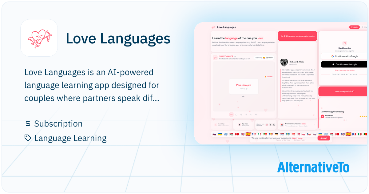 Love Languages: AI-powered language learning | AlternativeTo