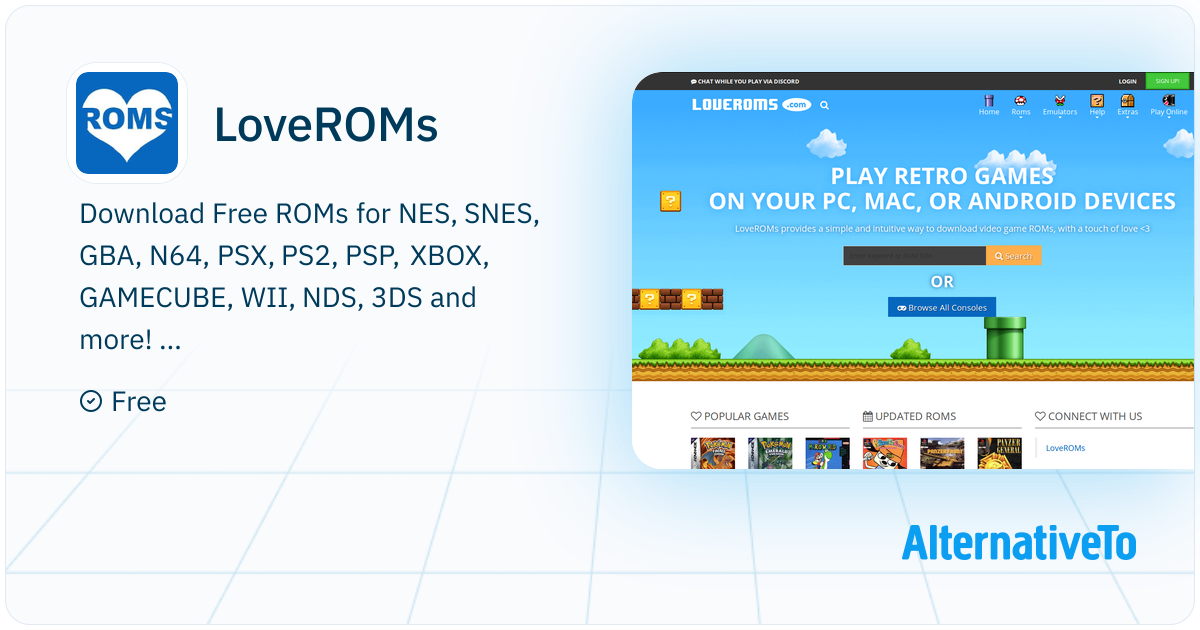 LoveROMs: Beautiful website that allows you to download your favorite ...