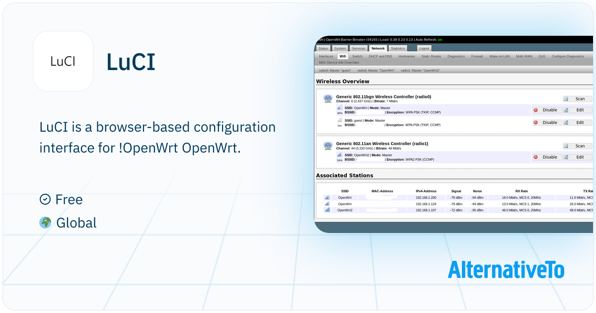 LuCI: Browser-based configuration interface | AlternativeTo