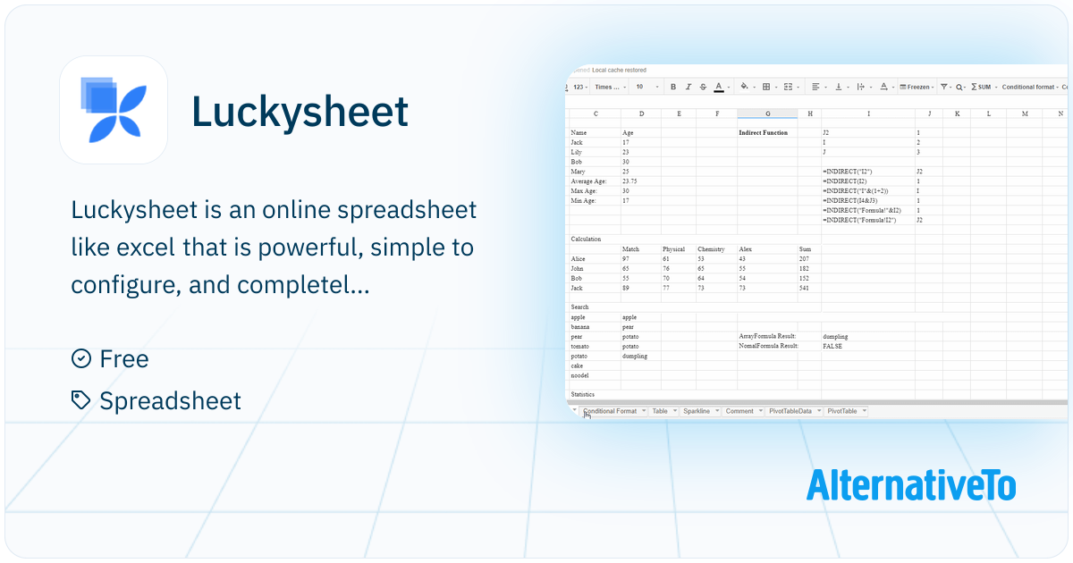 Luckysheet: Online spreadsheet like excel that is powerful, simple to ...