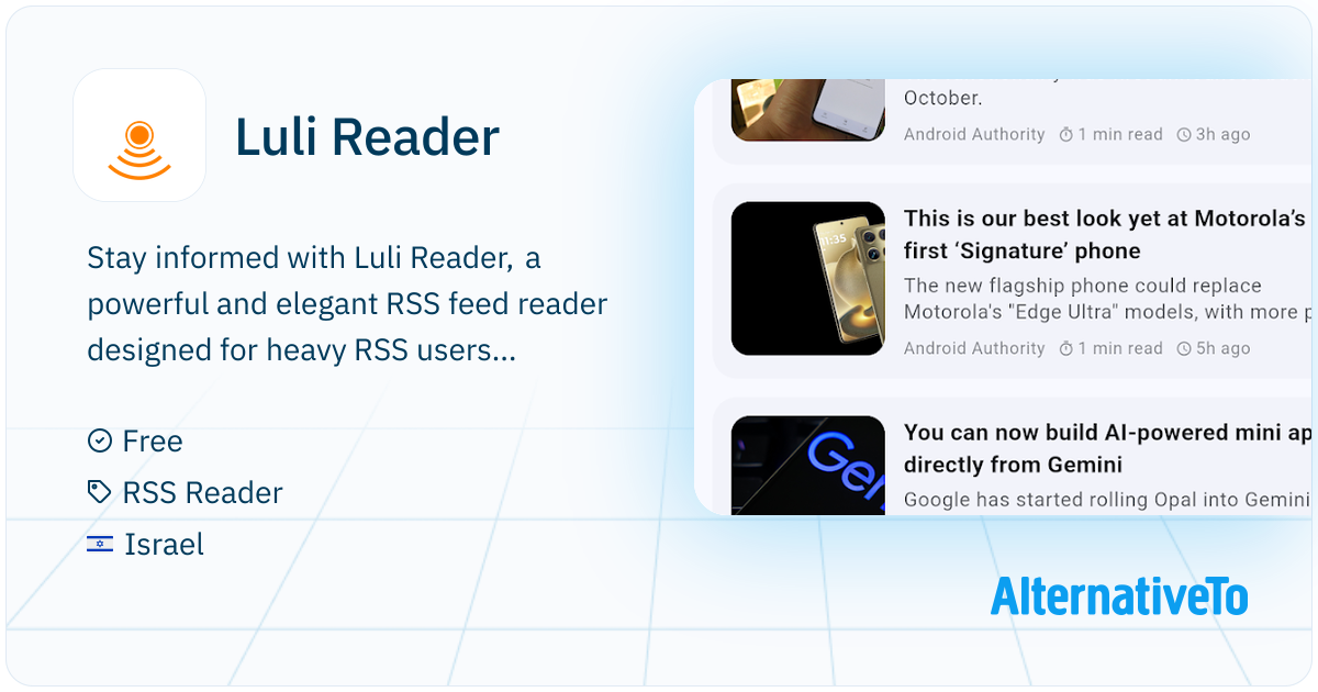 Luli Reader: Stay informed with Luli Reader, a powerful and elegant RSS ...