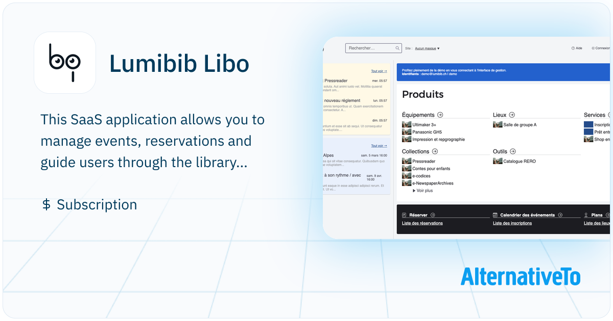 Lumibib Libo: Manage events, room reservations, public assistance and ...