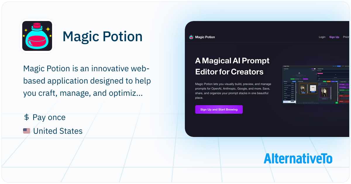 Magic Potion: Visual AI Prompt Editor | AlternativeTo