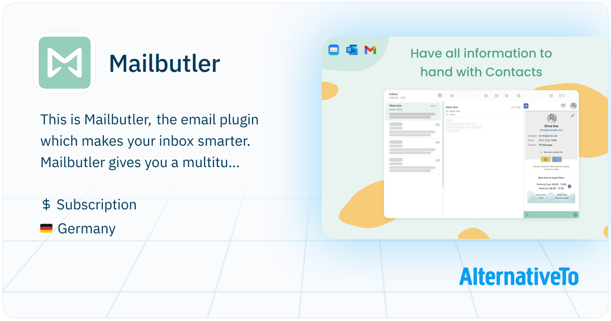 Mailbutler: Improves your inbox with productivity-boosting features ...