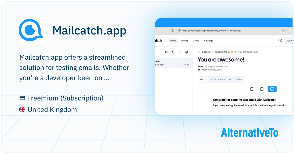 Mailcatch.app: An email sandbox to inspect and debug emails in dev ...