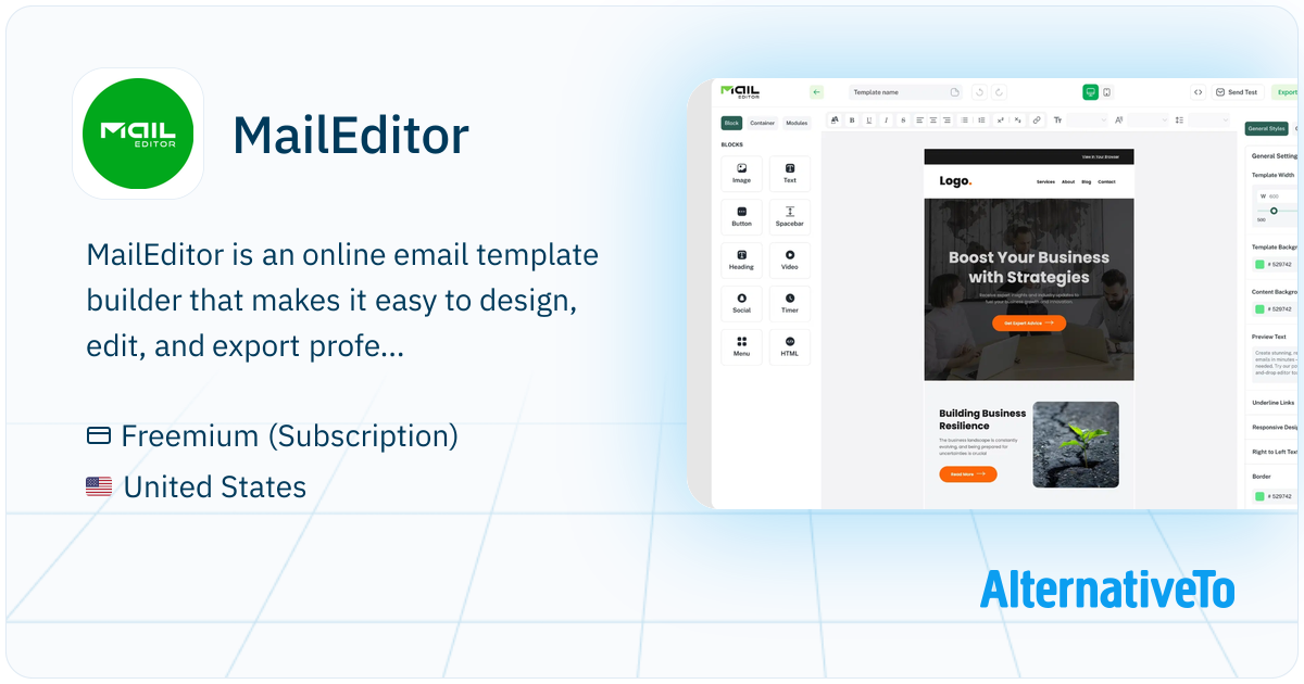 create stunning emails fast with our free email... MailEditor: Create stunning HTML emails fast with an intuitive drag-and ...