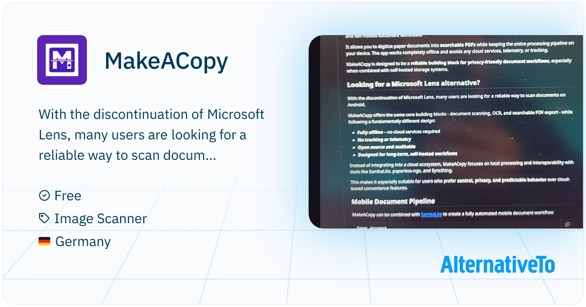 MakeACopy: Open-source document scanner app for Android that allows you ...