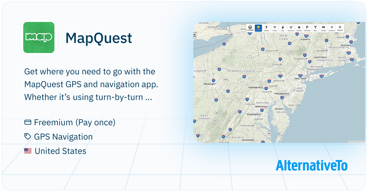 MapQuest: Voice GPS navigation, live maps, real-time traffic, alternate ...