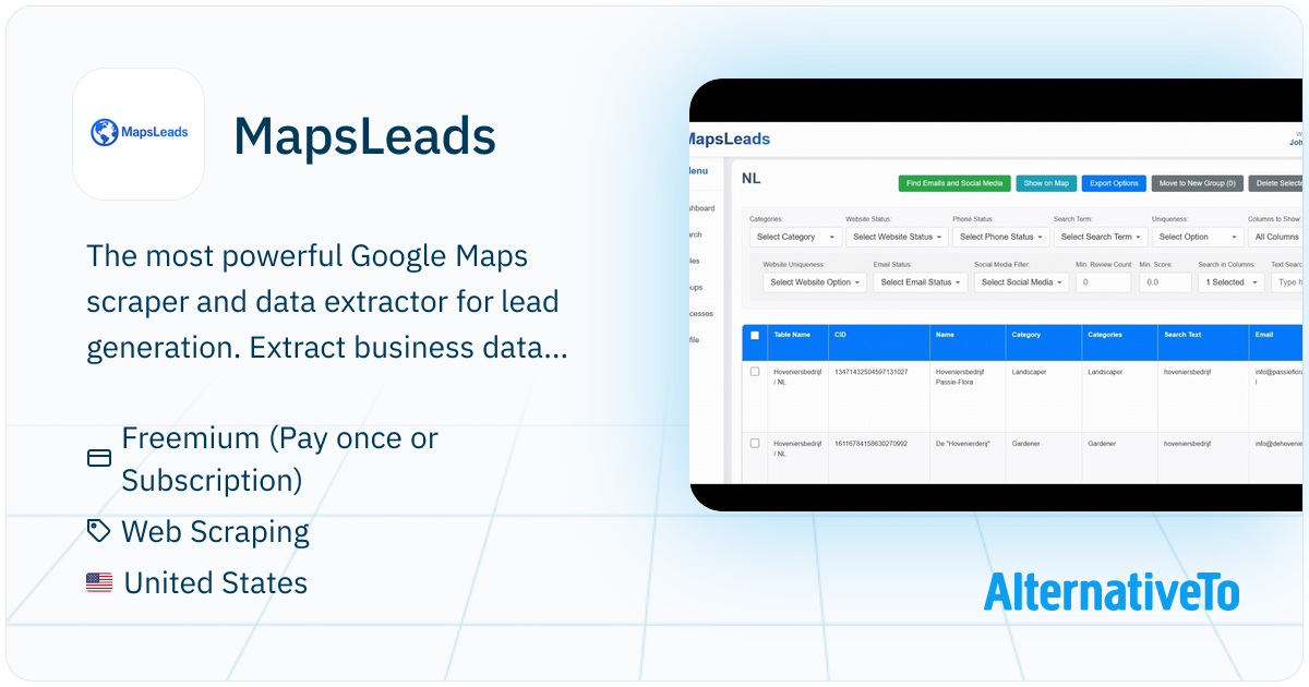 MapsLeads: Scrapes Google Maps to extract contact details and generate ...