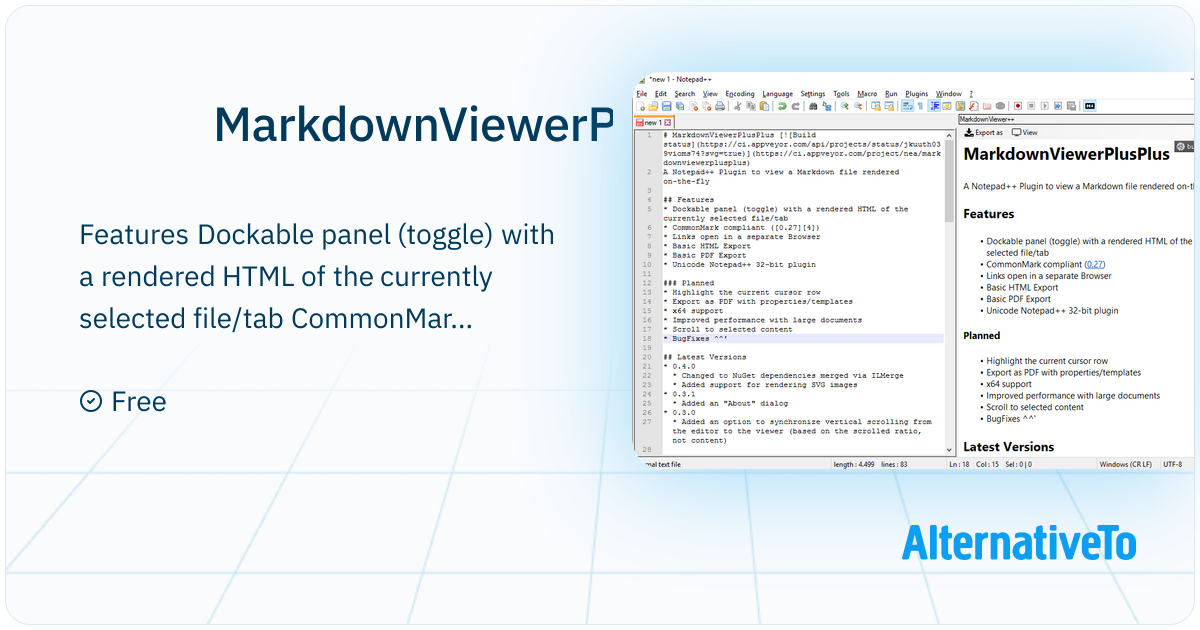 MarkdownViewerPlusPlus: A Notepad++ Plugin to view a Markdown file ...