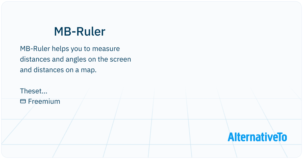 MB-Ruler: Measures distances and angles on the screen and distances on ...