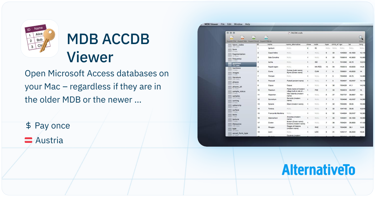 MDB ACCDB Viewer: Open Microsoft Access databases on your Mac ...