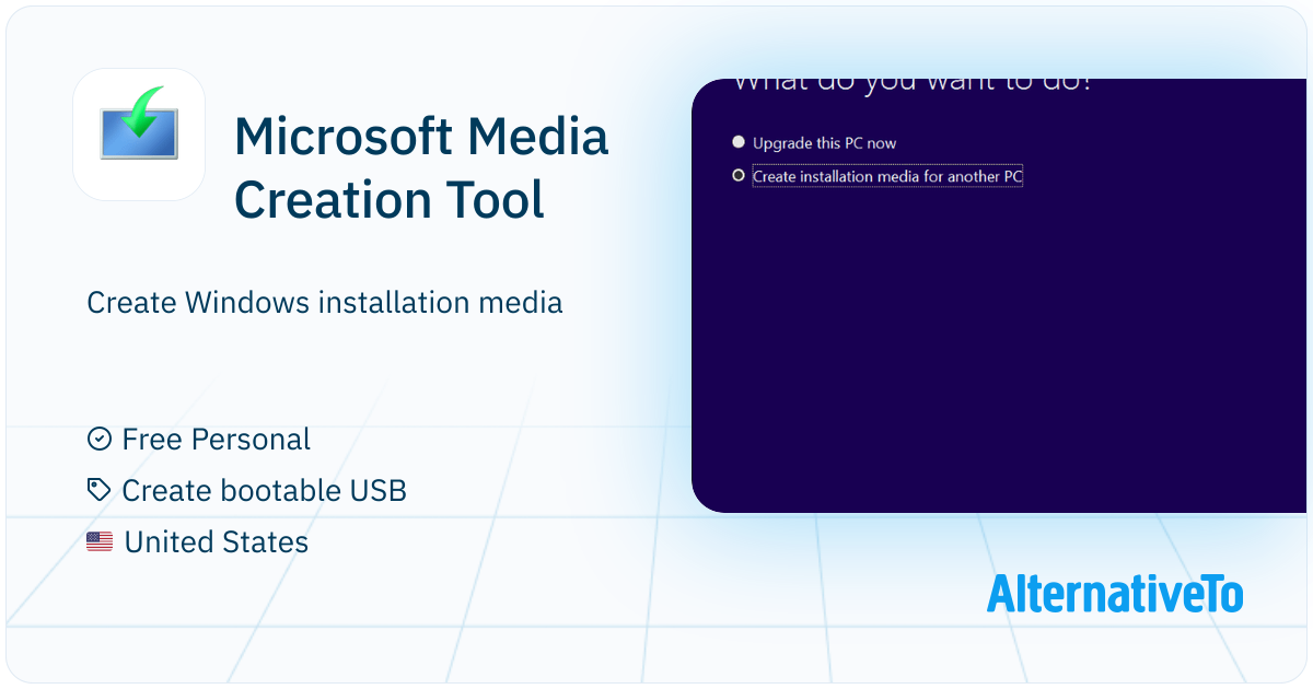 Microsoft Media Creation Tool: Create Windows installation media ...