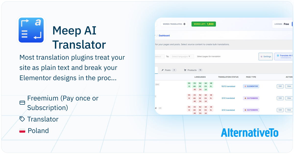 Meep AI Translator: AI-powered WordPress translation plugin that keeps ...