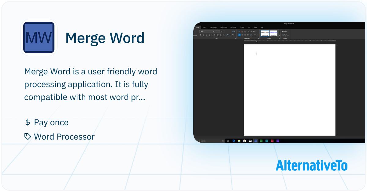 Merge Word: User friendly word processing application | AlternativeTo
