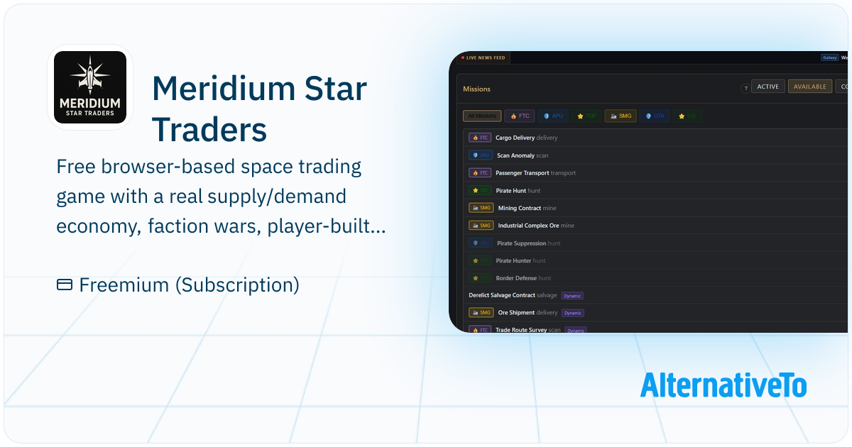 Meridium Star Traders: Free browser-based space trading game with a ...