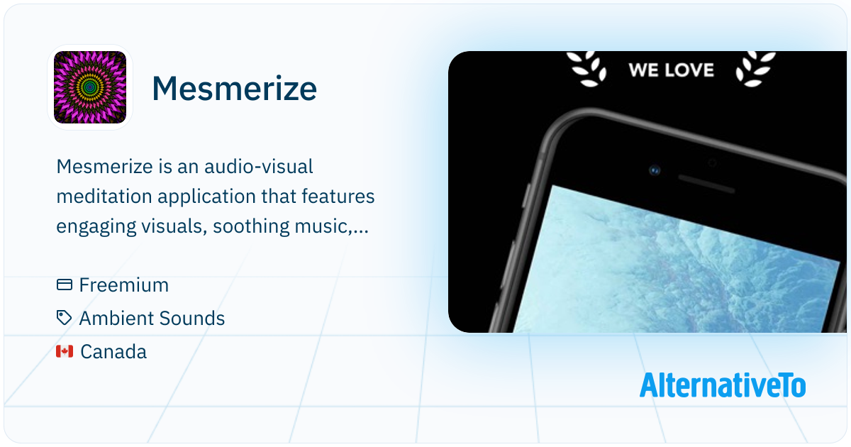 Mesmerize: Audio-visual meditation app that offers a variety of ...