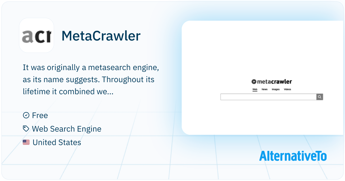 MetaCrawler: Search engine | AlternativeTo