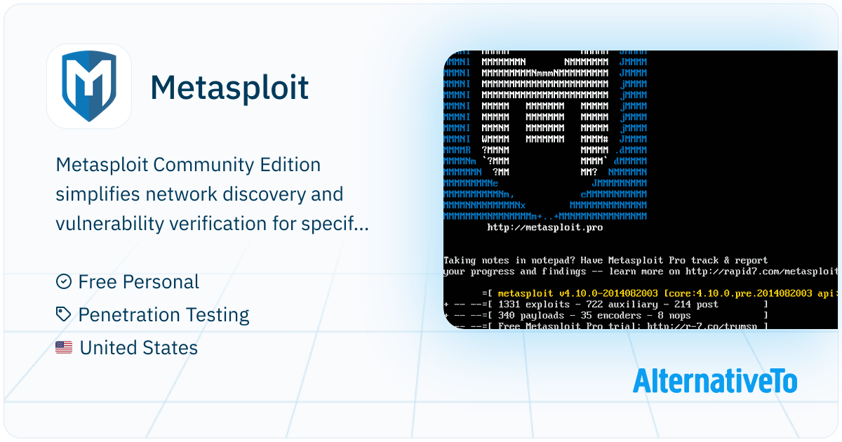 Metasploit Community Metasploit: Community Edition simplifies network | AlternativeTo