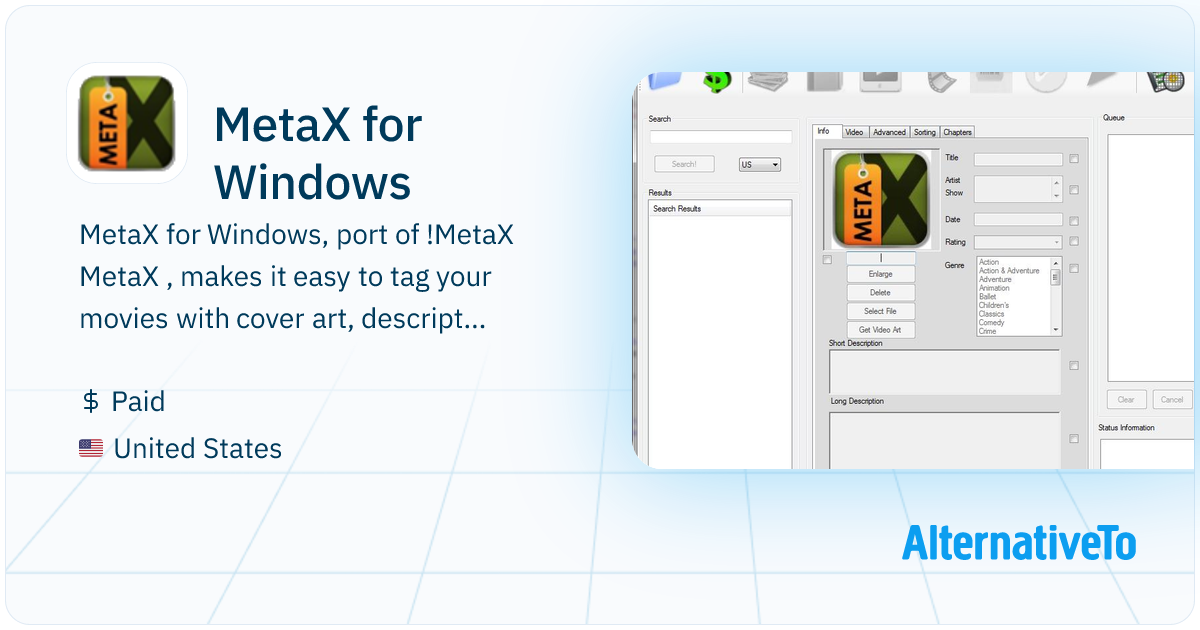 MetaX for Windows: Port of https://alternativeto | AlternativeTo