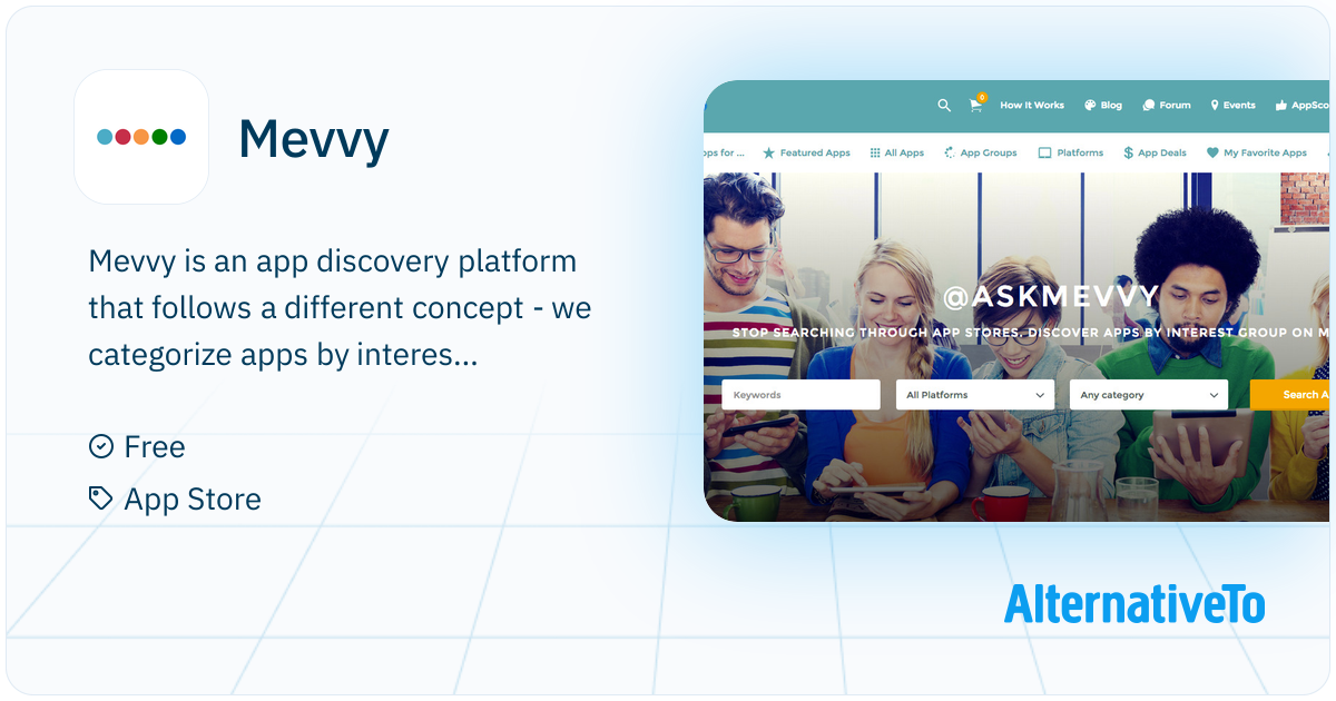 Mevvy: App discovery platform that follows a | AlternativeTo