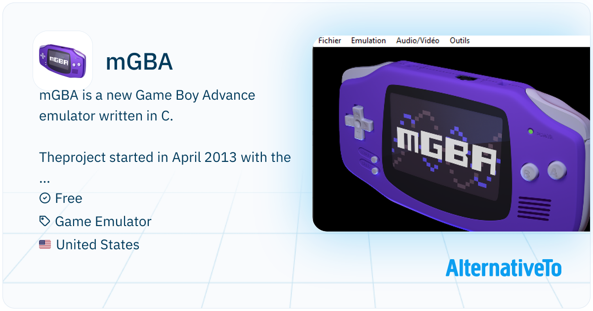 mGBA: Open source emulator of the Game Boy Advance. The goals are speed ...