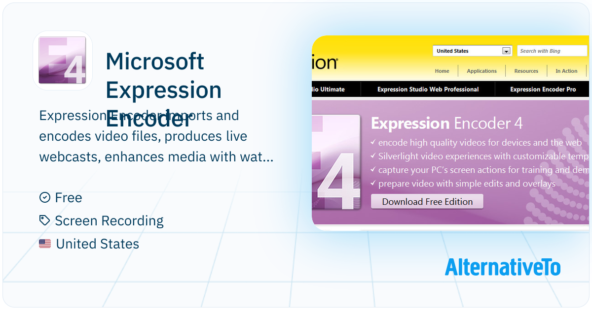 Expression Video Encoder Microsoft Expression Encoder: Expression Encoder imports and encodes ...