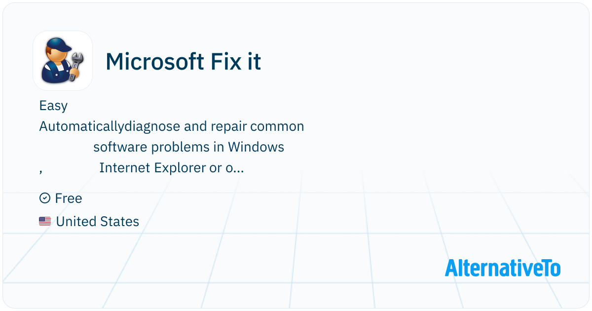 Microsoft Fix it Easy AlternativeTo